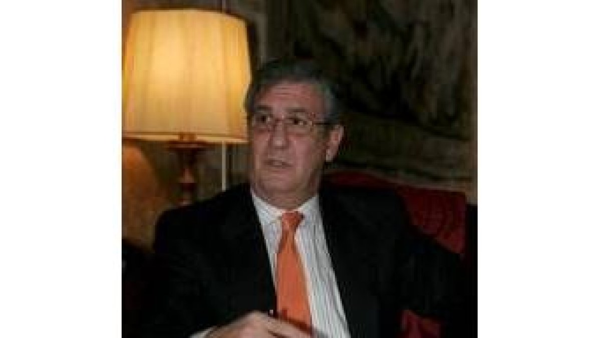 Luis Miguel Gómez, durante su reciente visita a León