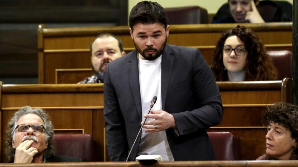 Gabriel Rufián, en el Congreso de los Diputados.