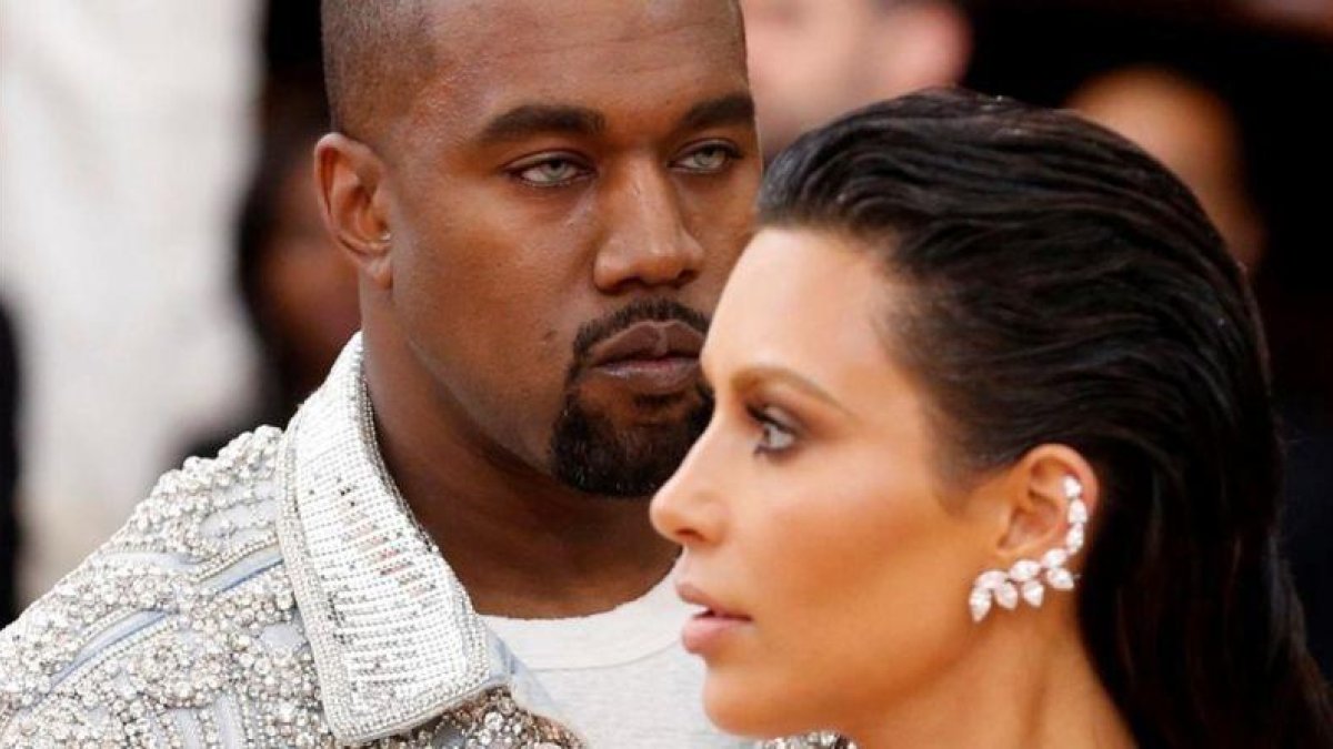 Kanye West y Kim Kardashian.
