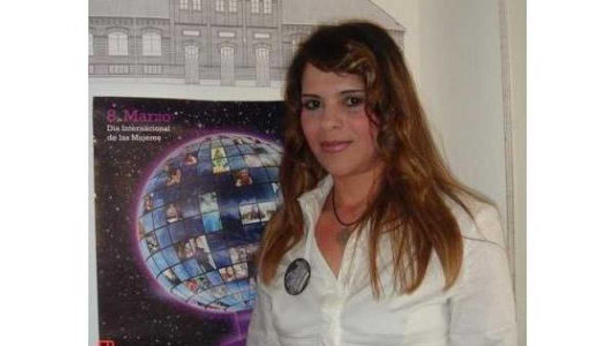 Djamila Sebbhi, ayer en la sede de Cruz Roja en León