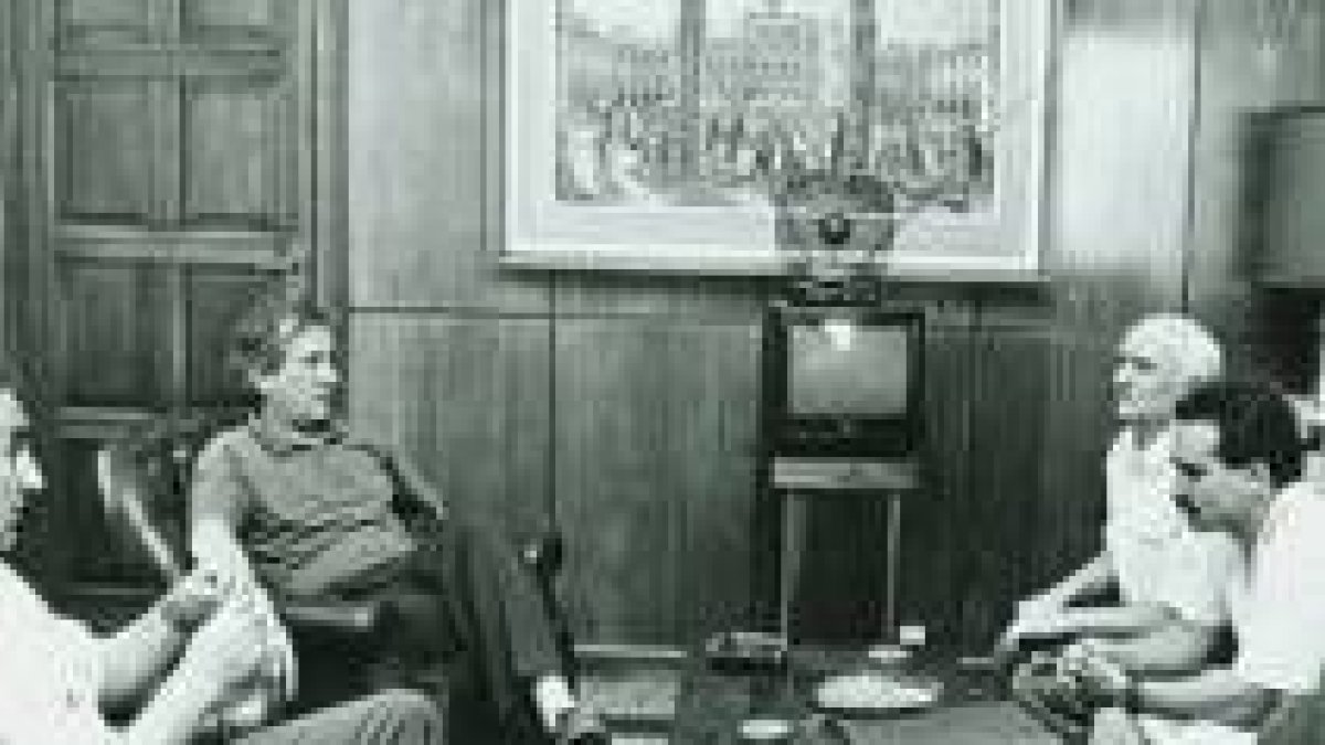 Tascón, en el 92, reunido con Juan Morano y Rodríguez de Francisco