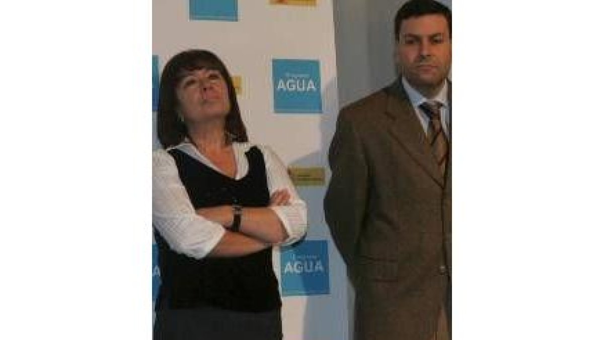 Narbona y Carriedo, durante la visita de la ministra a León el mes pasado