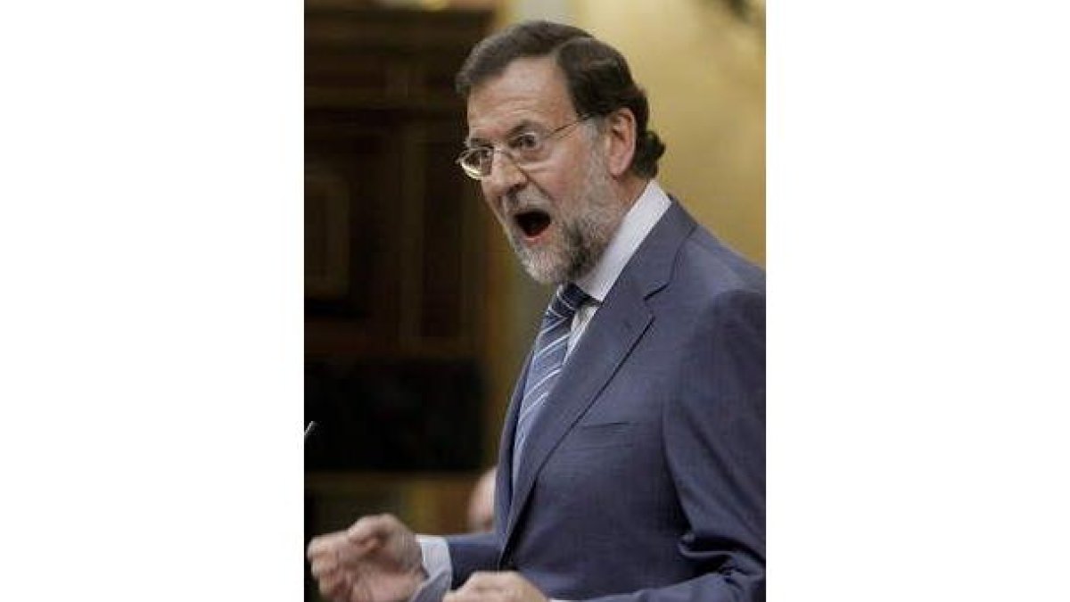 Mariano Rajoy, durante su intervención en la sesión de tarde.