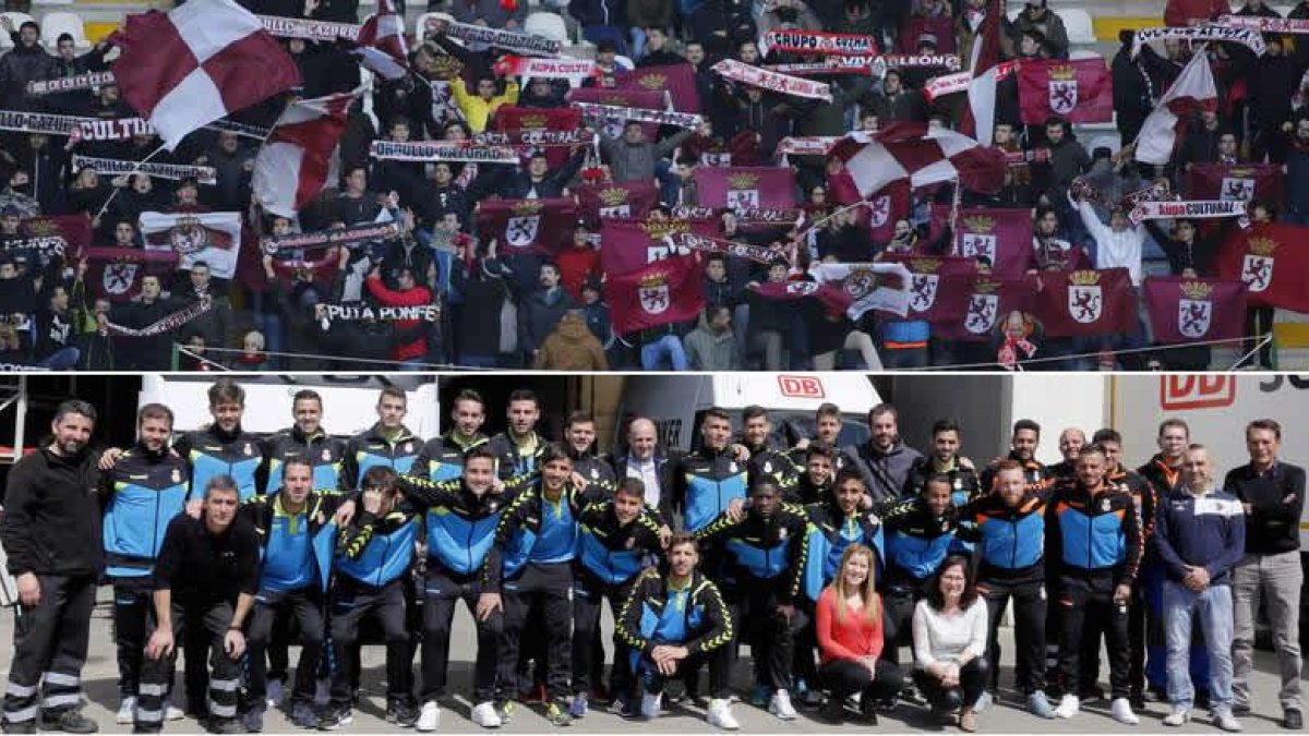 La plantilla de la Cultural visitó las instalaciones de su patrocinador DB Schenker en una semana que concluirá con un Reino lleno por el liderato del grupo. MARCIANO PÉREZ
