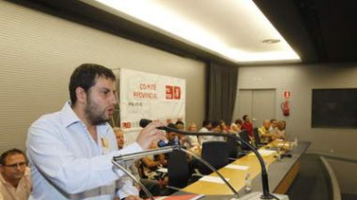 Ibán García del Blanco, en el Comité Provincial del Partido Socialista.
