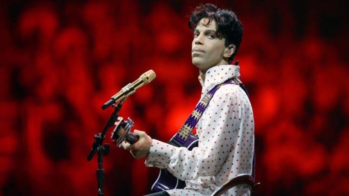 Prince, en abril de 2004, cuando presentó 'Musicology'.