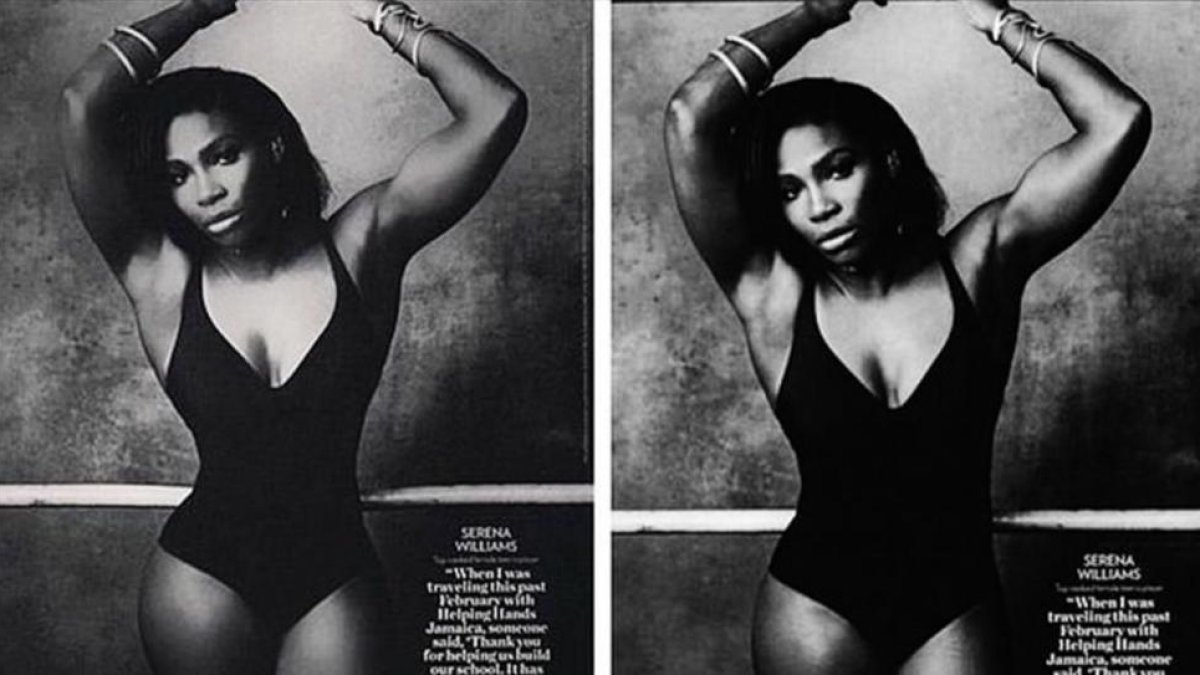 Serena Williams, nueva estrella alterada por un abusivo retoque digital.