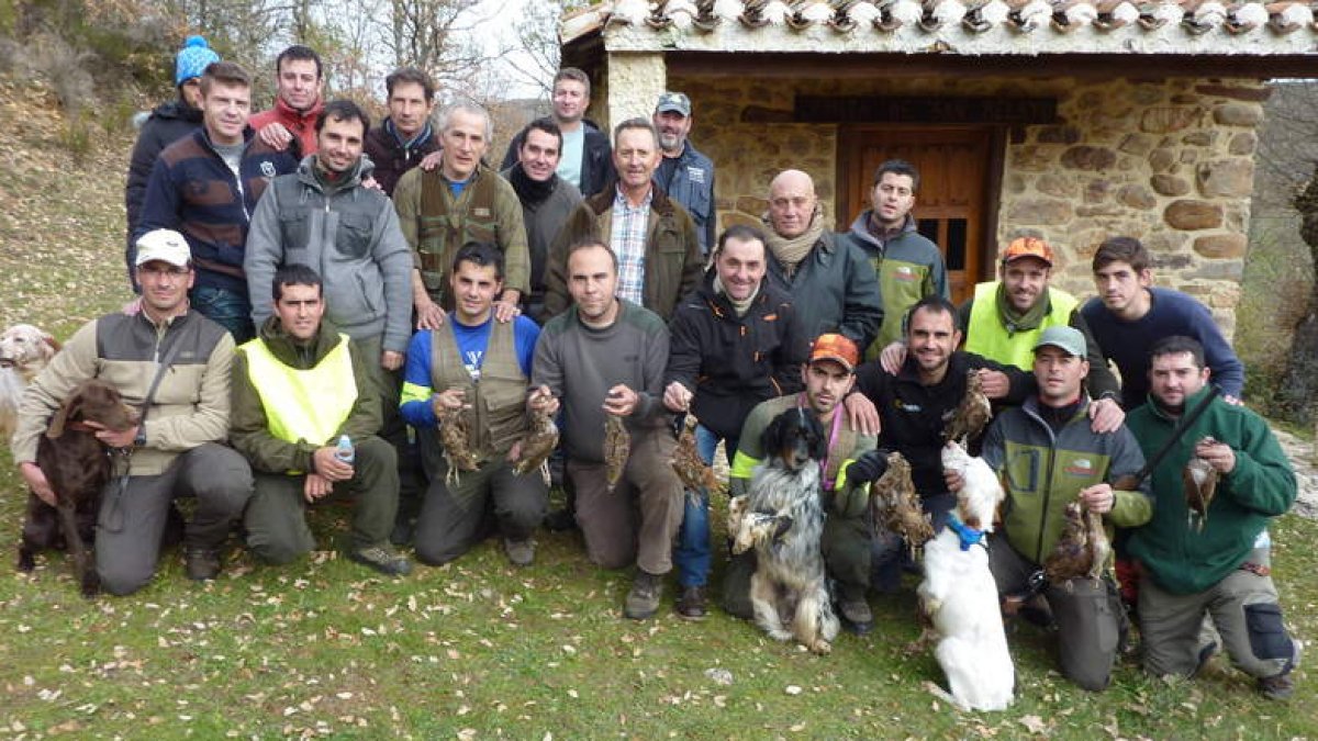Cazadores de becada en los montes de Modino.