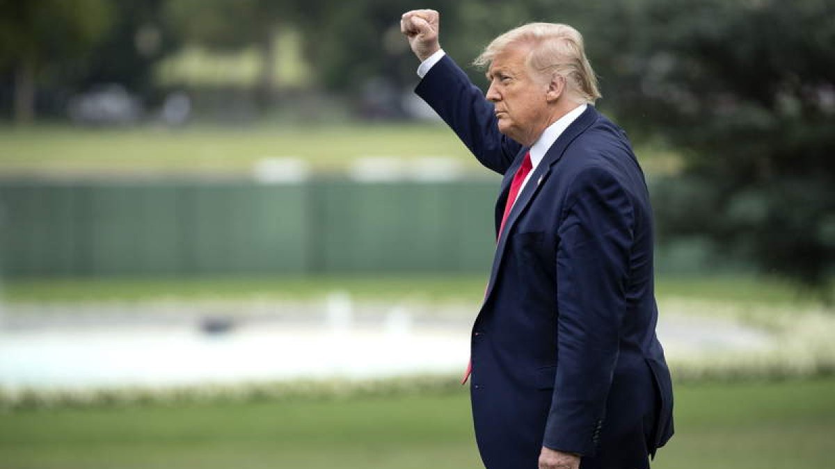 El presidente Donald Trump a su llegada a la casa Blanca. STEPHANY REYONDLS