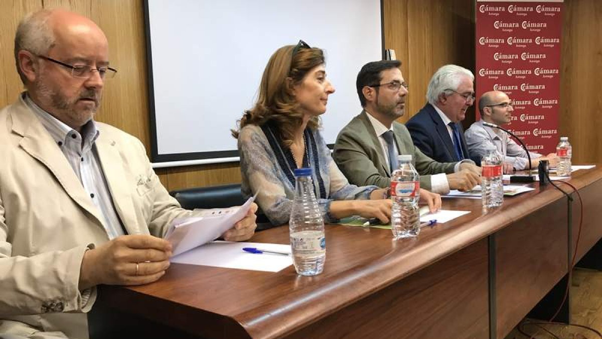Tascón, Cobos, Ramírez, Rodríguez Peña y García, en la Cámara. A.V.