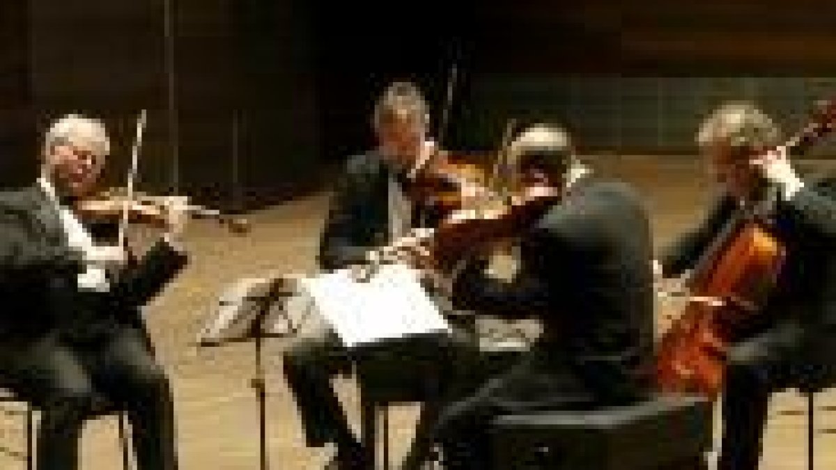 Los integrantes del cuarteto Juilliard durante su actuación de anoche