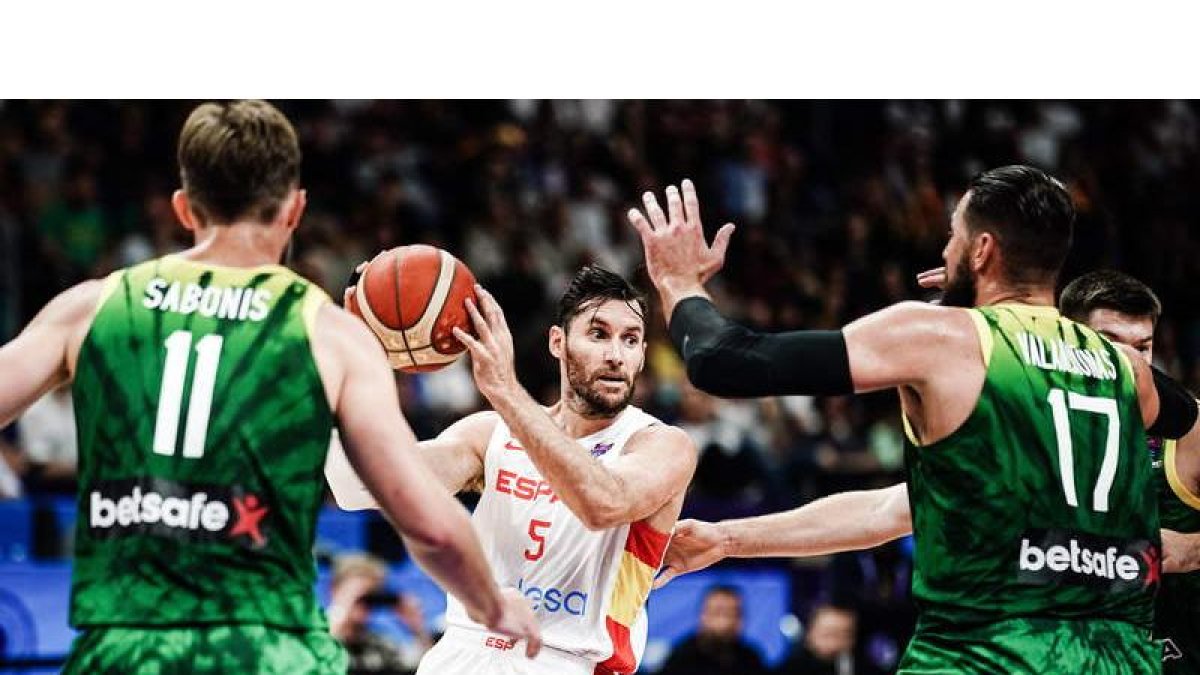 Rudy Fernández, durante el partido ante Lituania. CLEMENS BILAN