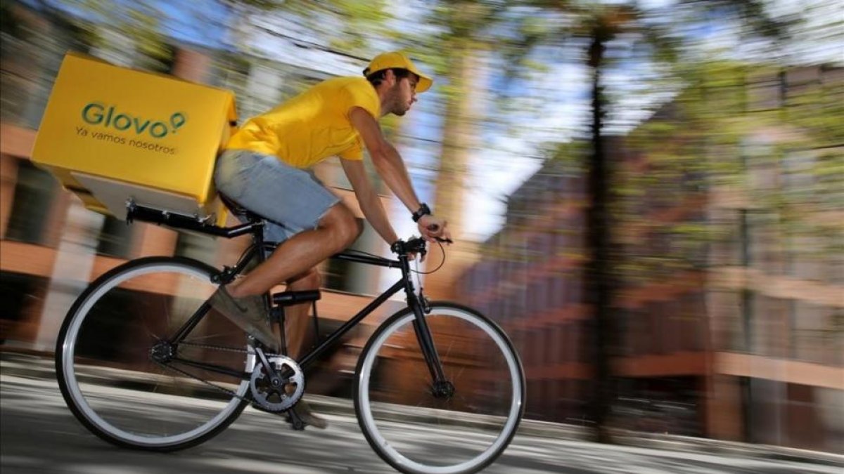 Un repartidor de Glovo.