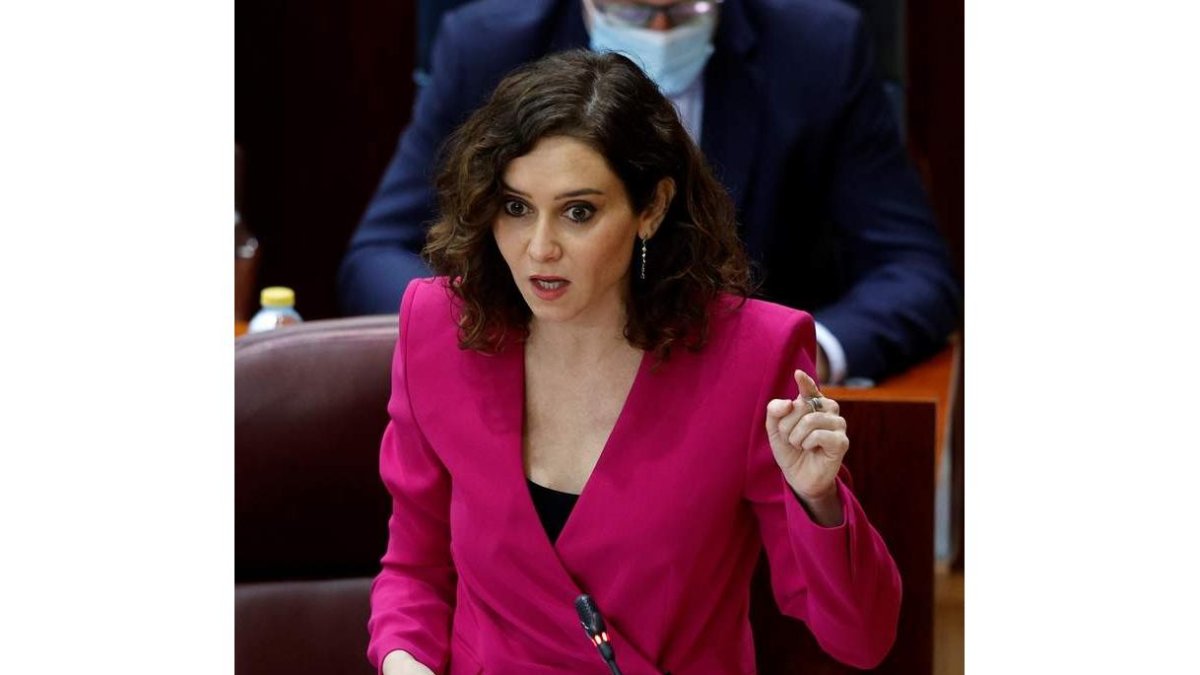 Isabel Díaz Ayuso en la Asamblea de Madrid. RODRIGO JIMÉNEZ