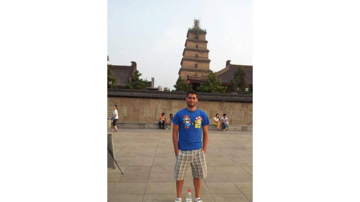 Luis Díaz, en la zona monumental de Xi’an.