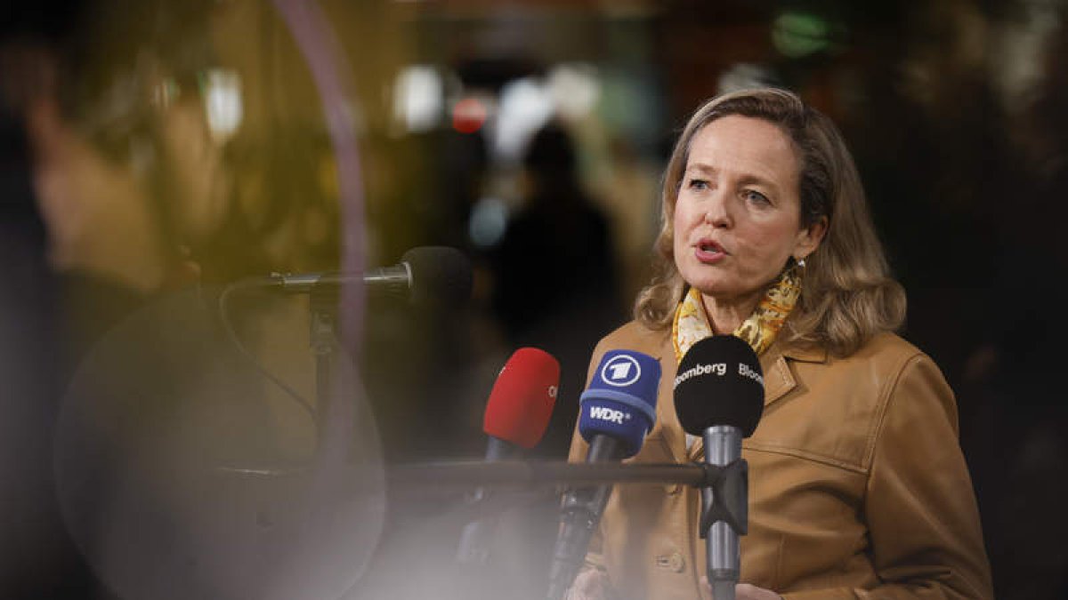 La vicepresidenta primera y ministra de Economía, Nadia Calviño. JOHANNES FRANDSEN