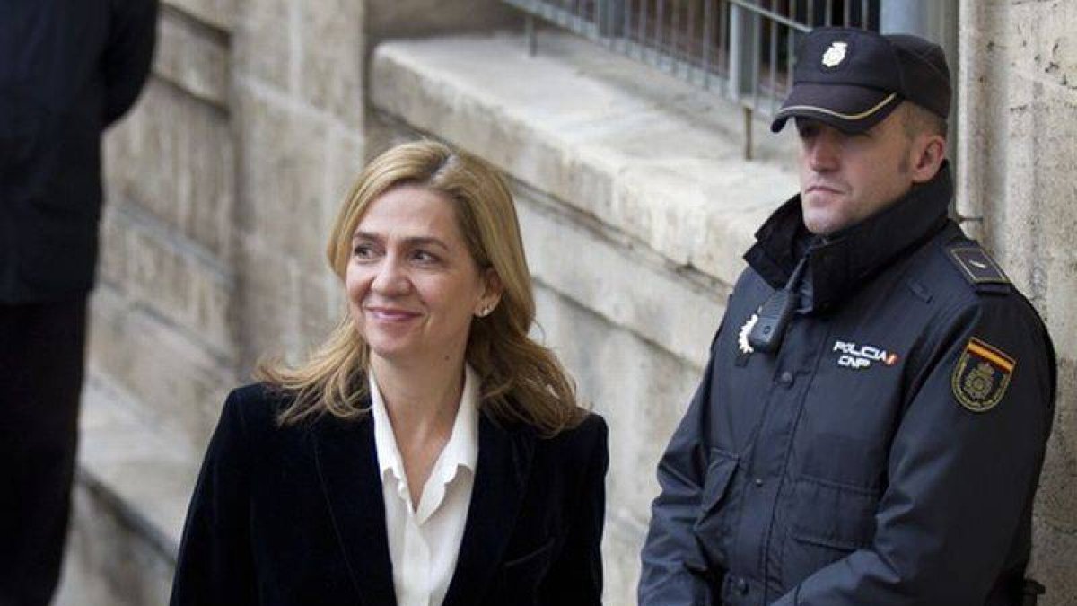 La infanta Cristina a su llegada a los juzgados de Palma, en los que declaró el 8 de febrero.