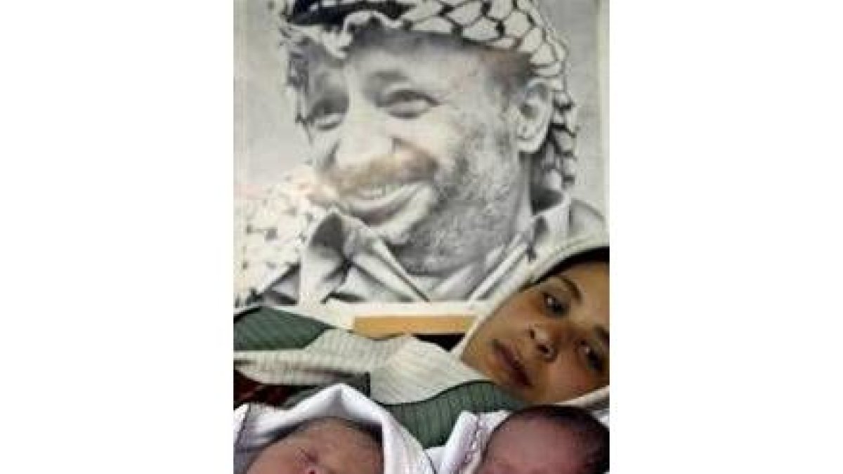 Los bebés Yaser y Arafat, nacidos ayer