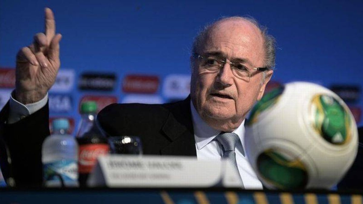 Blatter, en una reunión de la FIFA.