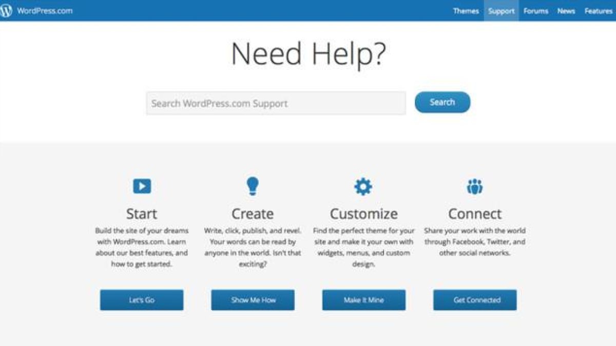 Captura de la web de blogs Wordpress.
