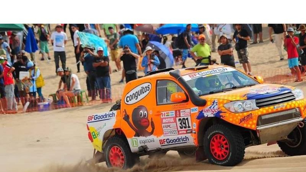 El leonés Jesús Calleja durante su participación en la presente edición del Dakar. DL