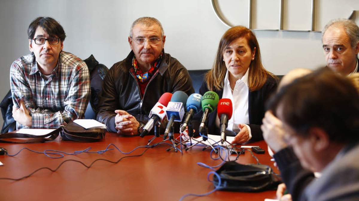 Díez, Martínez, Sáenz de Miera y Pizarro, ayer en la rueda de prensa en la Fele.