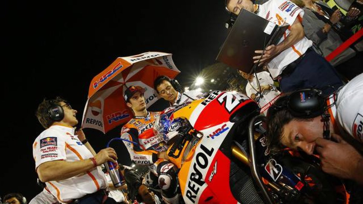 Dani Pedrosa este domingo en la parrilla de Catar.