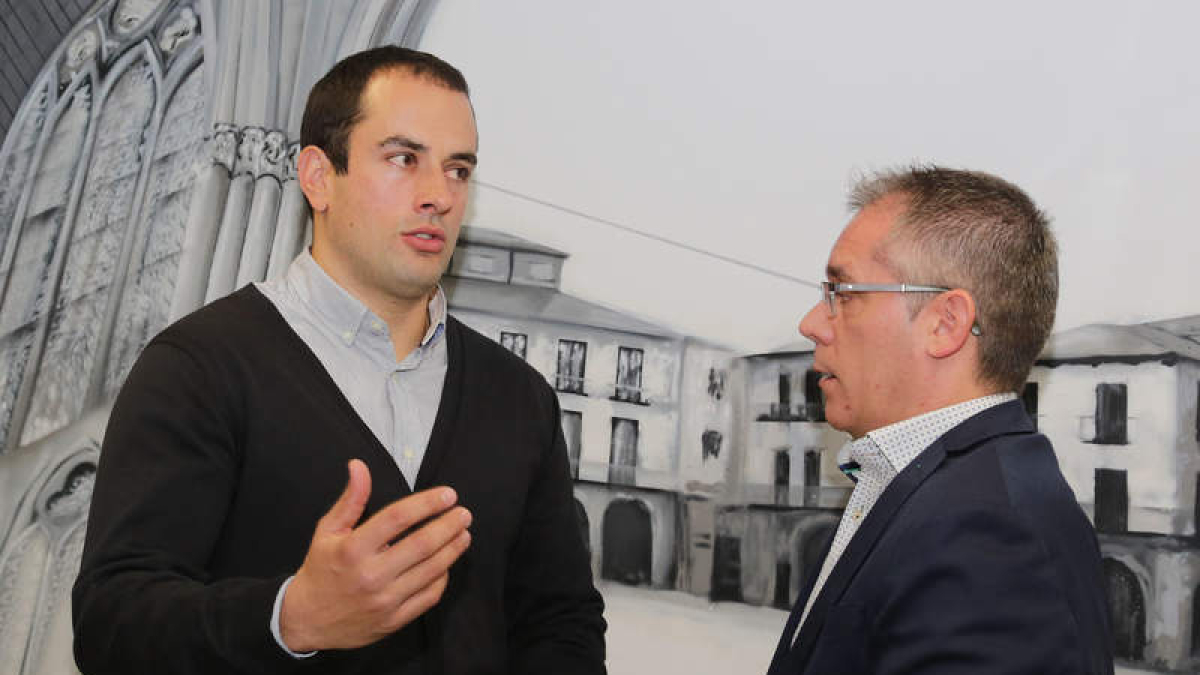 Víctor Rubio y López Benito en la presentación del torneo. SECUNDINO