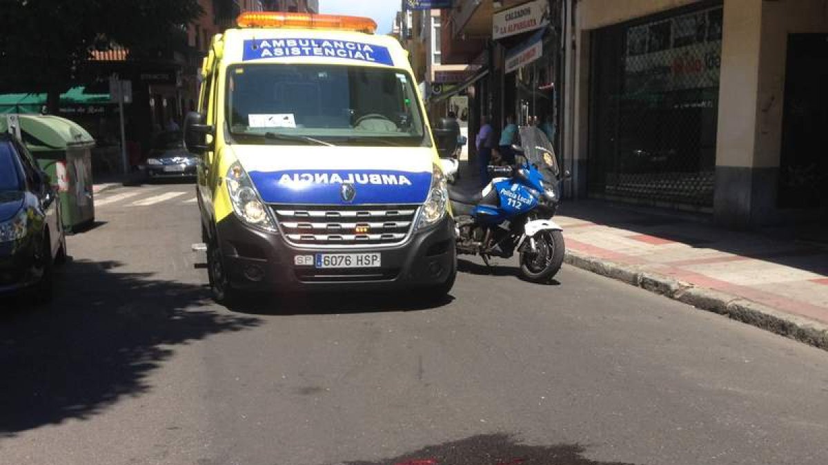 Estado en el que quedó la calzada tras el atropello,. M.A.Z.