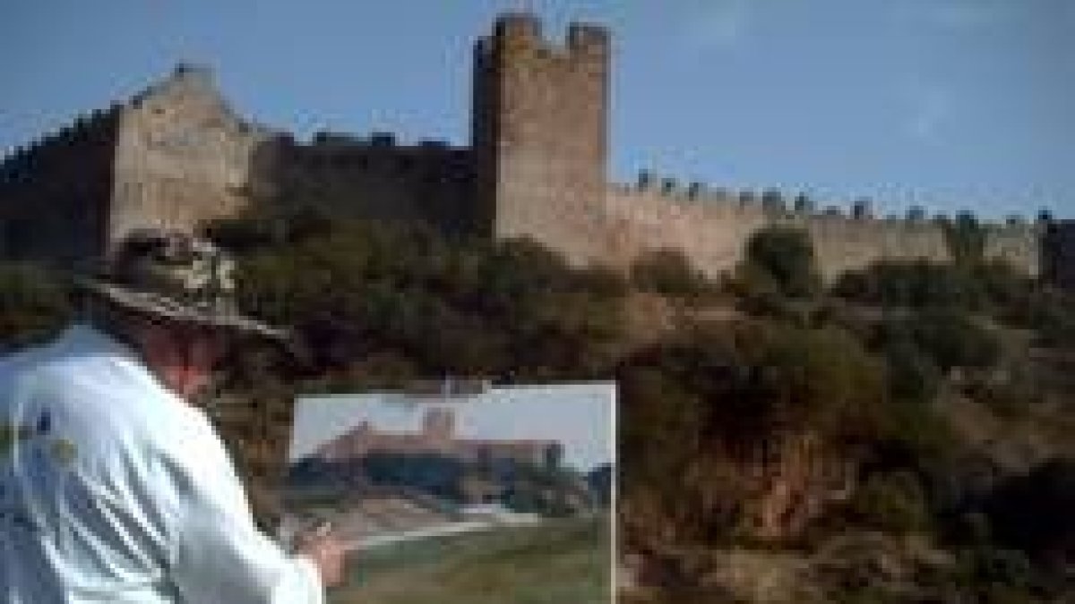 Los pintores encontraron la inspiración en las almenas del castillo