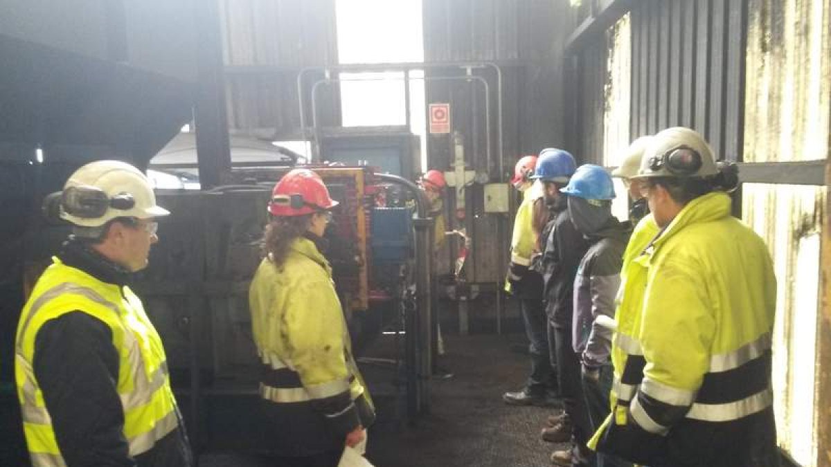 Operarios de Endesa en el curso de seguridad en el trabajo.