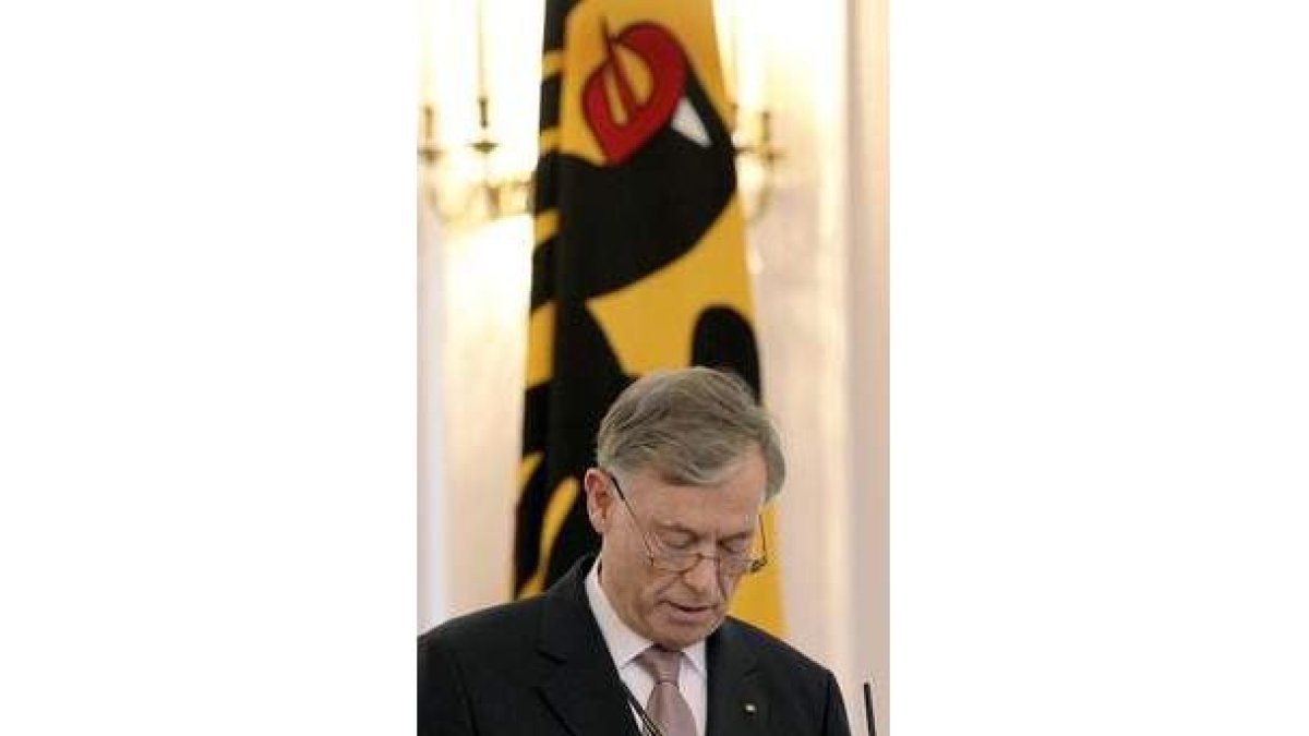 Köhler, en una rueda de prensa en el palacio Bellevue.