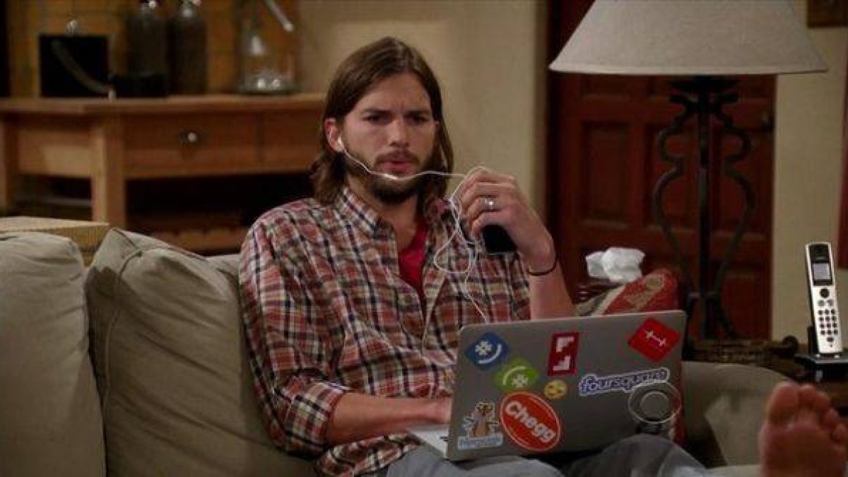 Ashton Kutcher, en 'Dos hombres y medio'.