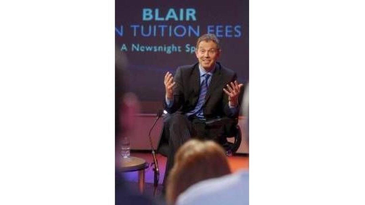 Blair durante una entrevista en la BBC