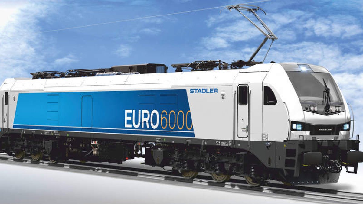 Imagen de la Euro 6000 de Stadler, la locomotora de tracción eléctrica que puede arrastras trenes de 2.000 toneladas. DL