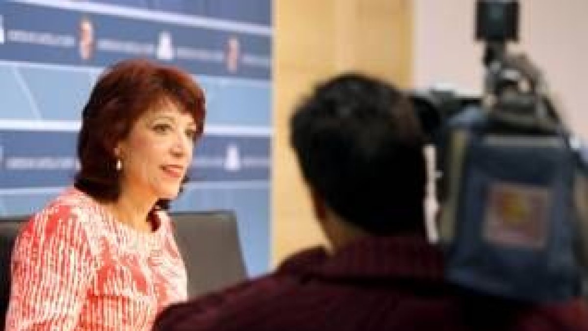 La procuradora socialista Victorina Alonso, ayer en Valladolid