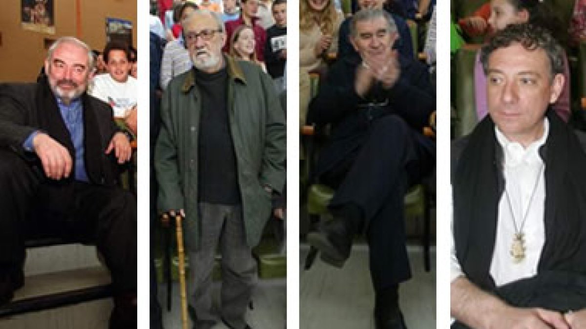 Juan Pedro Aparicio, Antonio Pereira, Antonio Gamoneda y Juan Carlos Mestre, cuatro de los autores h