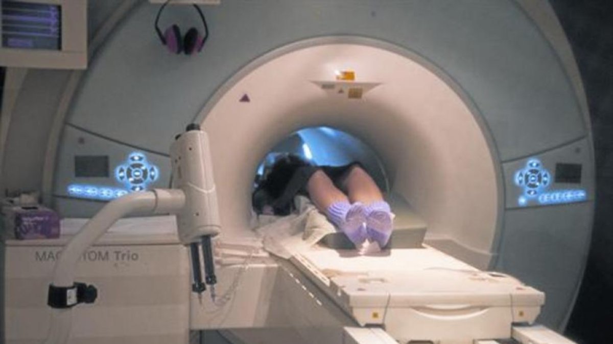 Aparato de resonancia magnética en el Hospital del Vall d'Hebron.