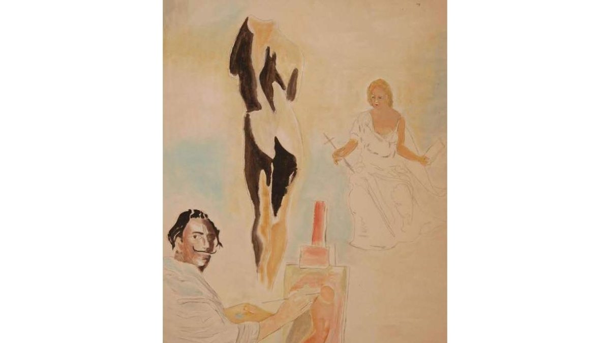 Una de las obras de la exposición de Dalí. DL