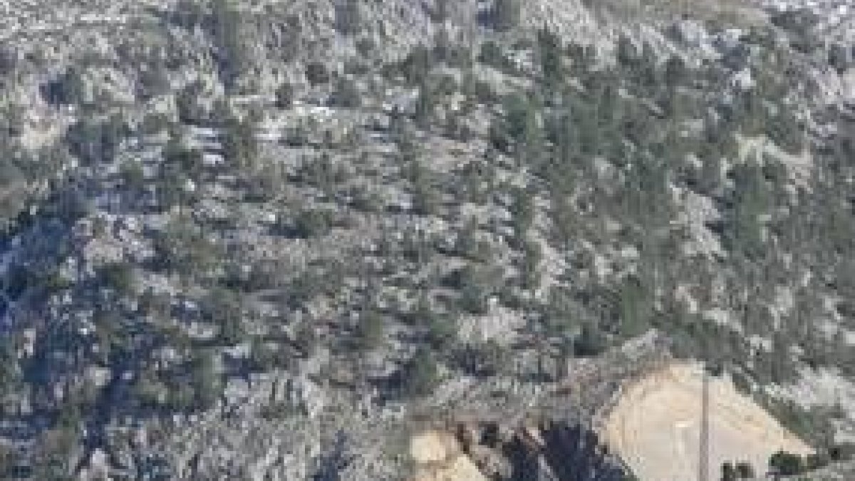 Imagen del paraje en el que se asienta al sabinar de Mirantes