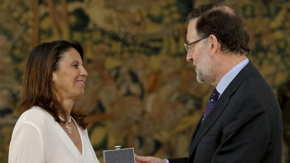 Rajoy durante la entrega de la Medalla de la Orden del Mérito Constitucional.