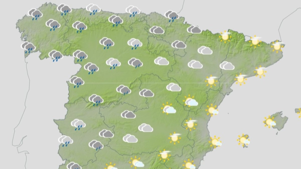 Mapa de Amet para el miércoles de la próxima semana. AEMET