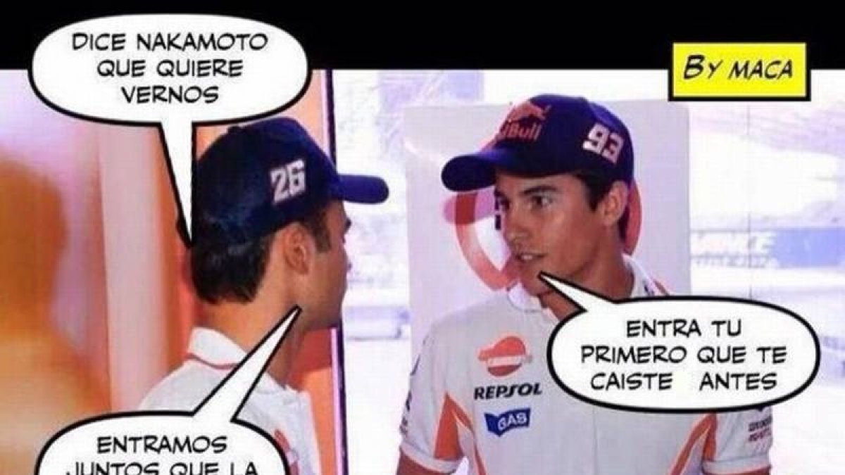 Una viñeta hecha por un seguidor de Márquez, retuiteada por el piloto catalán.