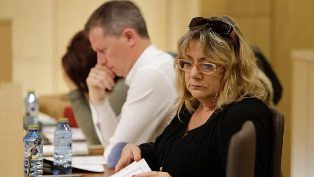 La portavoz de Izquierda Unida, Elena Fernández. SECUNDINO PÉREZ