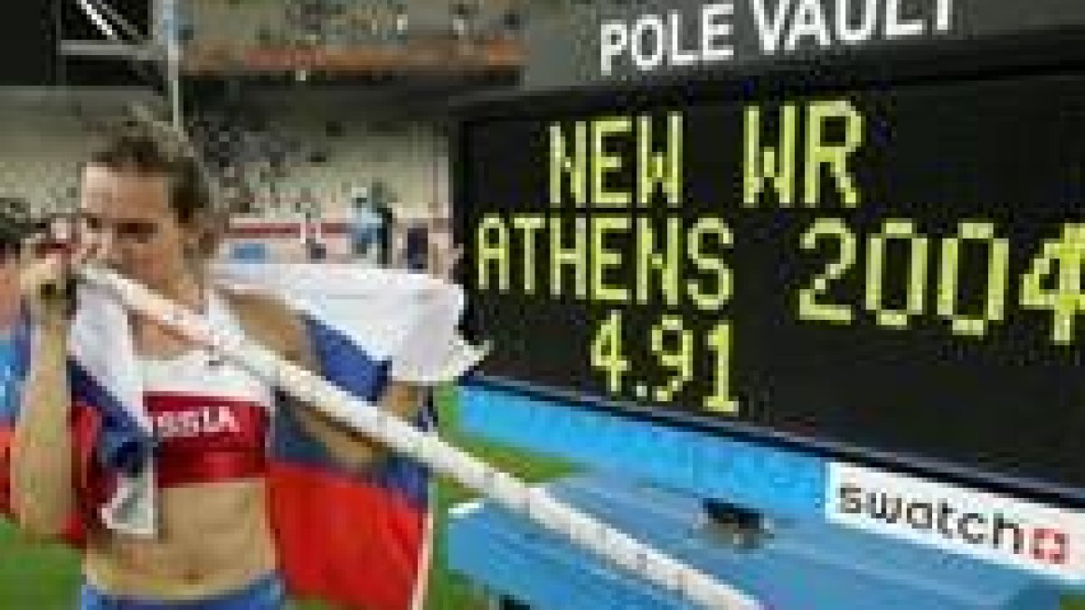Isinbayeva regaló a los espectadores un récord del mundo de pértiga