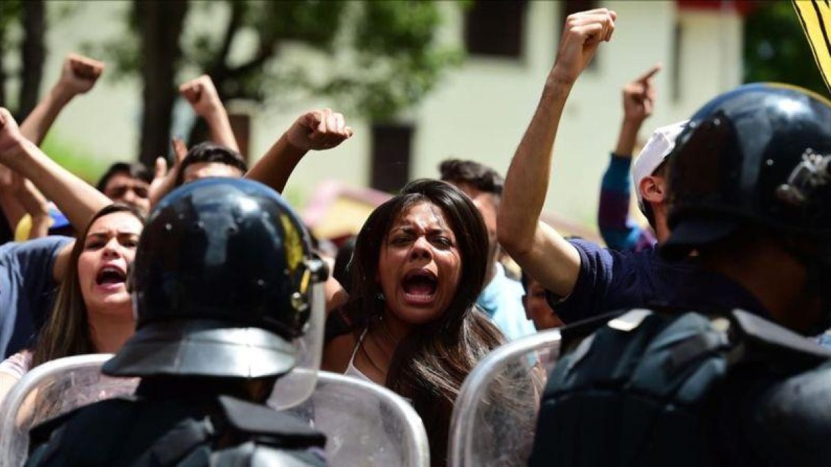 Manifestación contra el presidente Maduro el pasado 7 de septiembre en Los Teques, Estado Miranda.