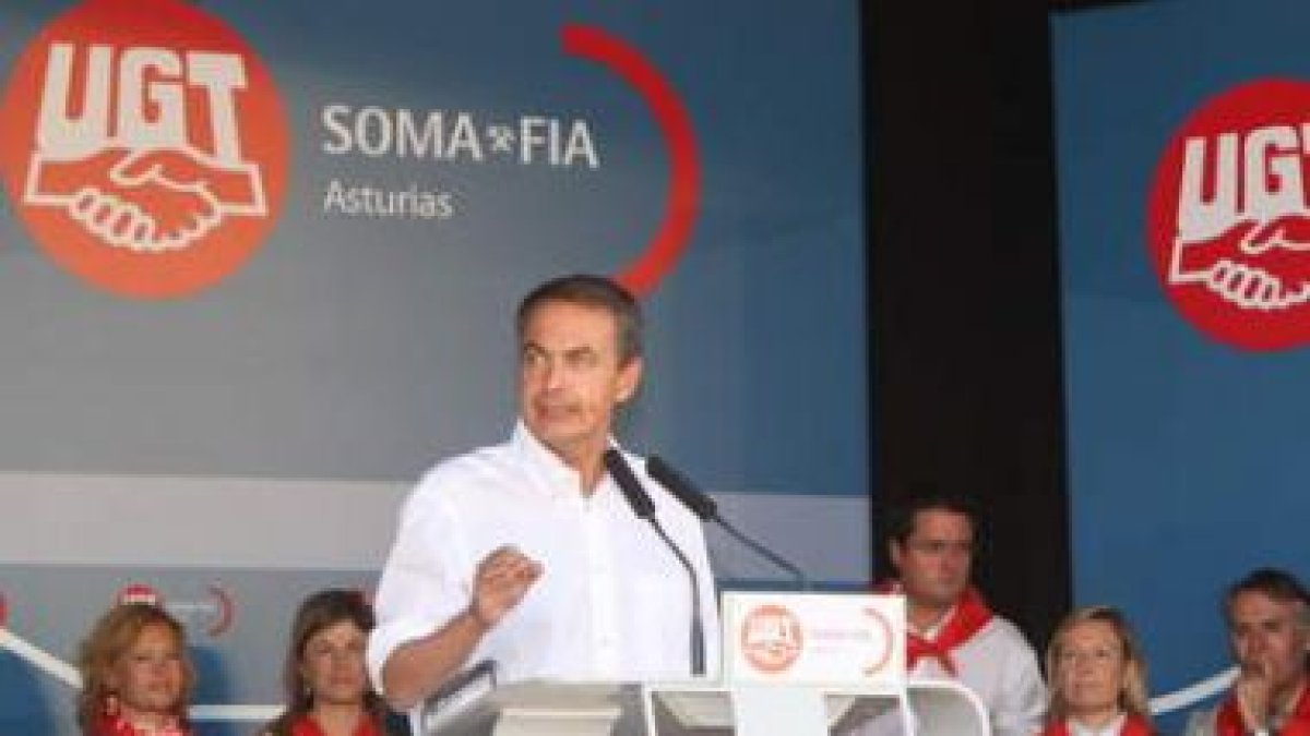 Zapatero, en la fiesta de Rodiezmo del año pasado.