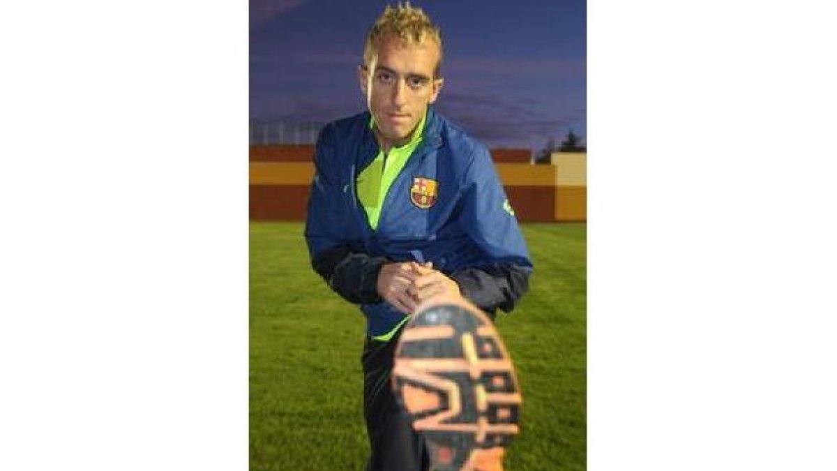 Sergio Sánchez, en un entrenamiento en el Hispánico.