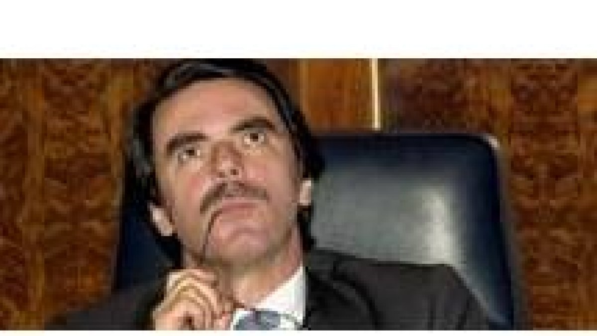 Aznar, durante una sesión del Parlamento español