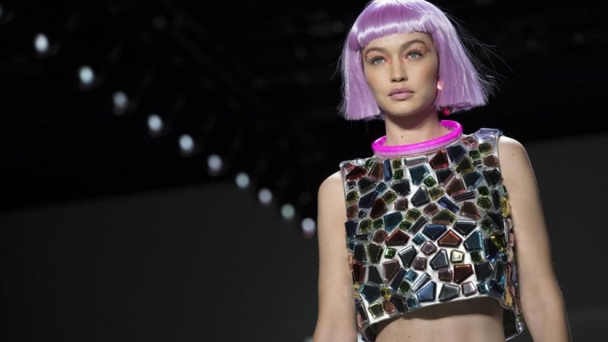 Gigi Hadid, en el desfile de Jeremy Scott, el pasado 8 de febrero en Nueva York.